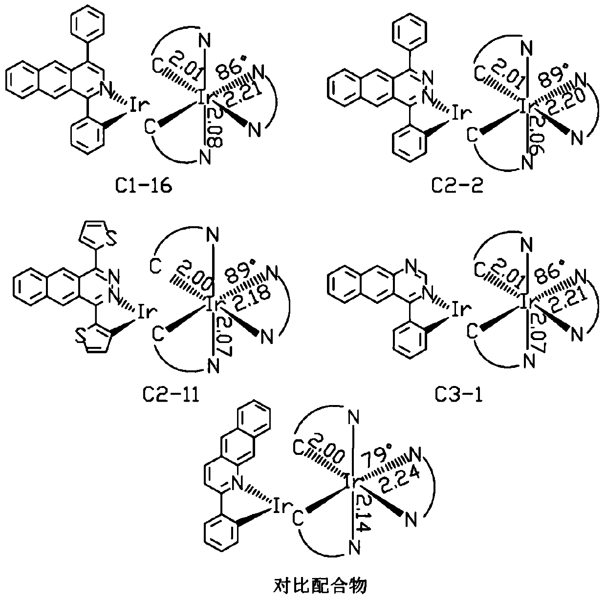 Near-infrared luminescent materials and organic electroluminescent devices