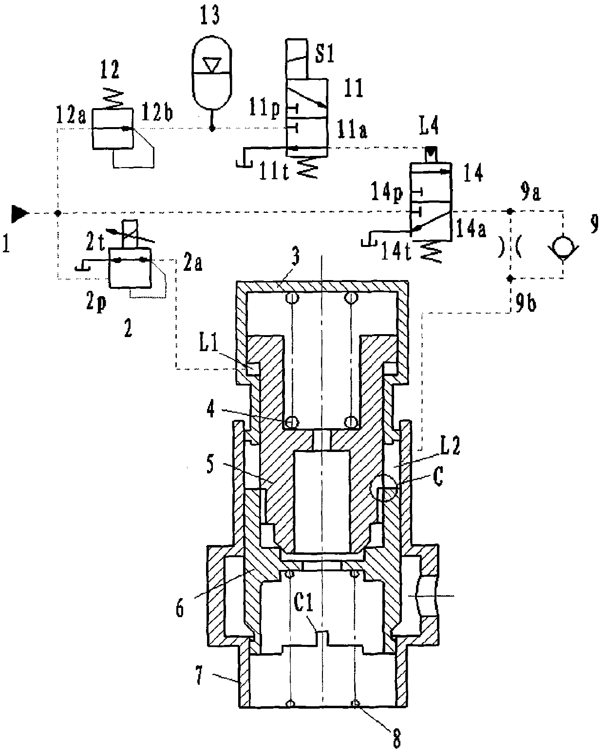 Large-flow quick throttle proportional valve