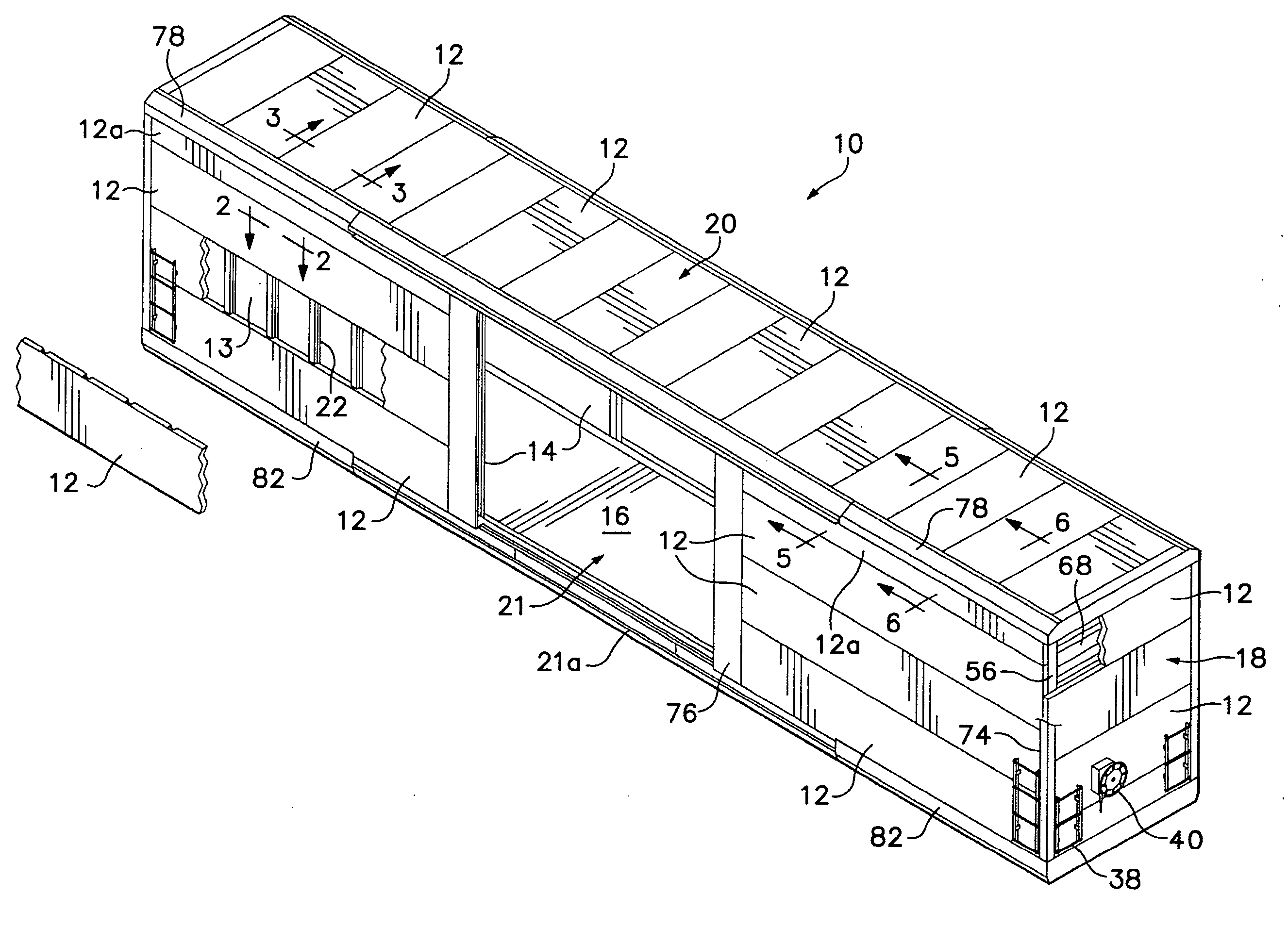 Insulative panels for a railway boxcar