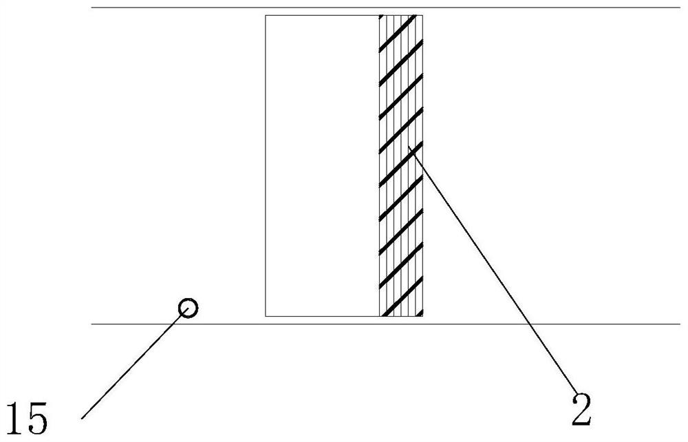 Drainage structure at the entrance of the underground garage