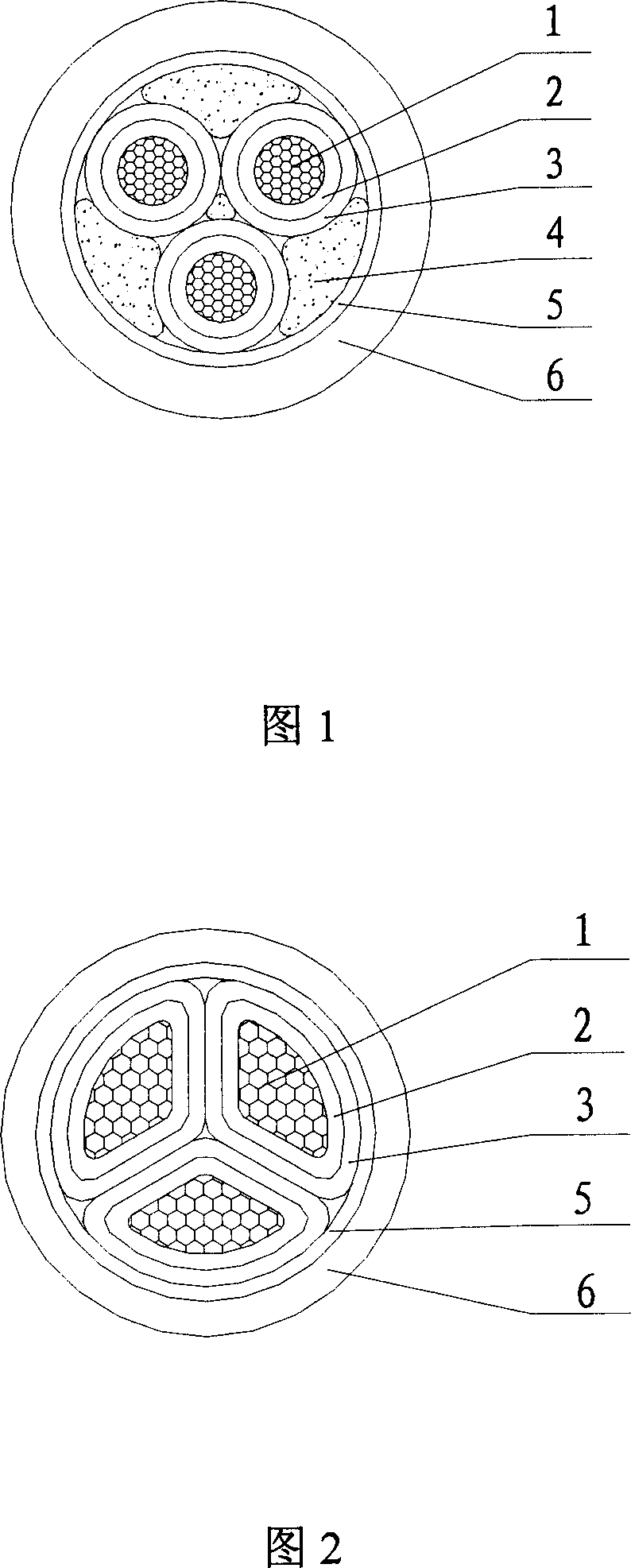Radiation resistant power cable for nuclear island of nuclear plant and process for producing the same