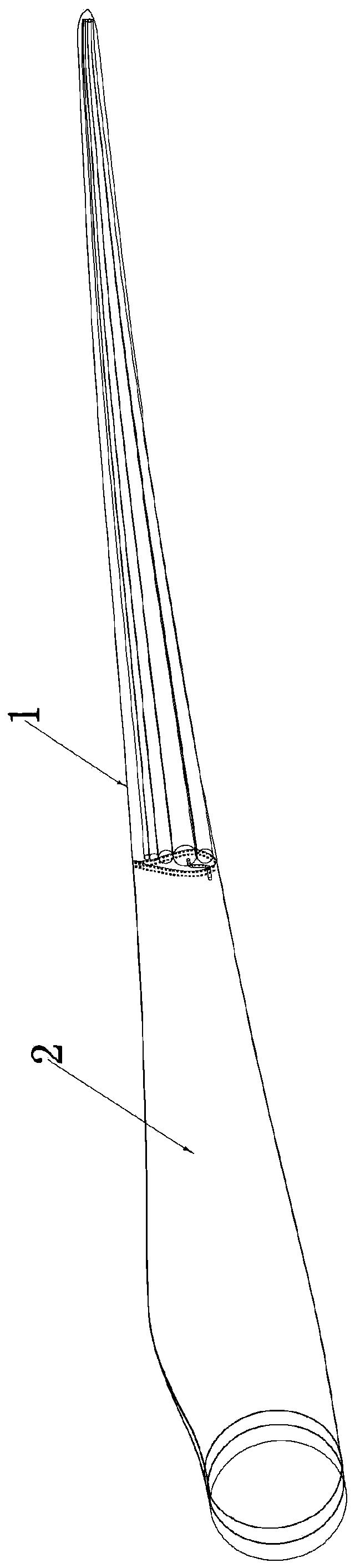 Inflatable blade structure of wind driven generator