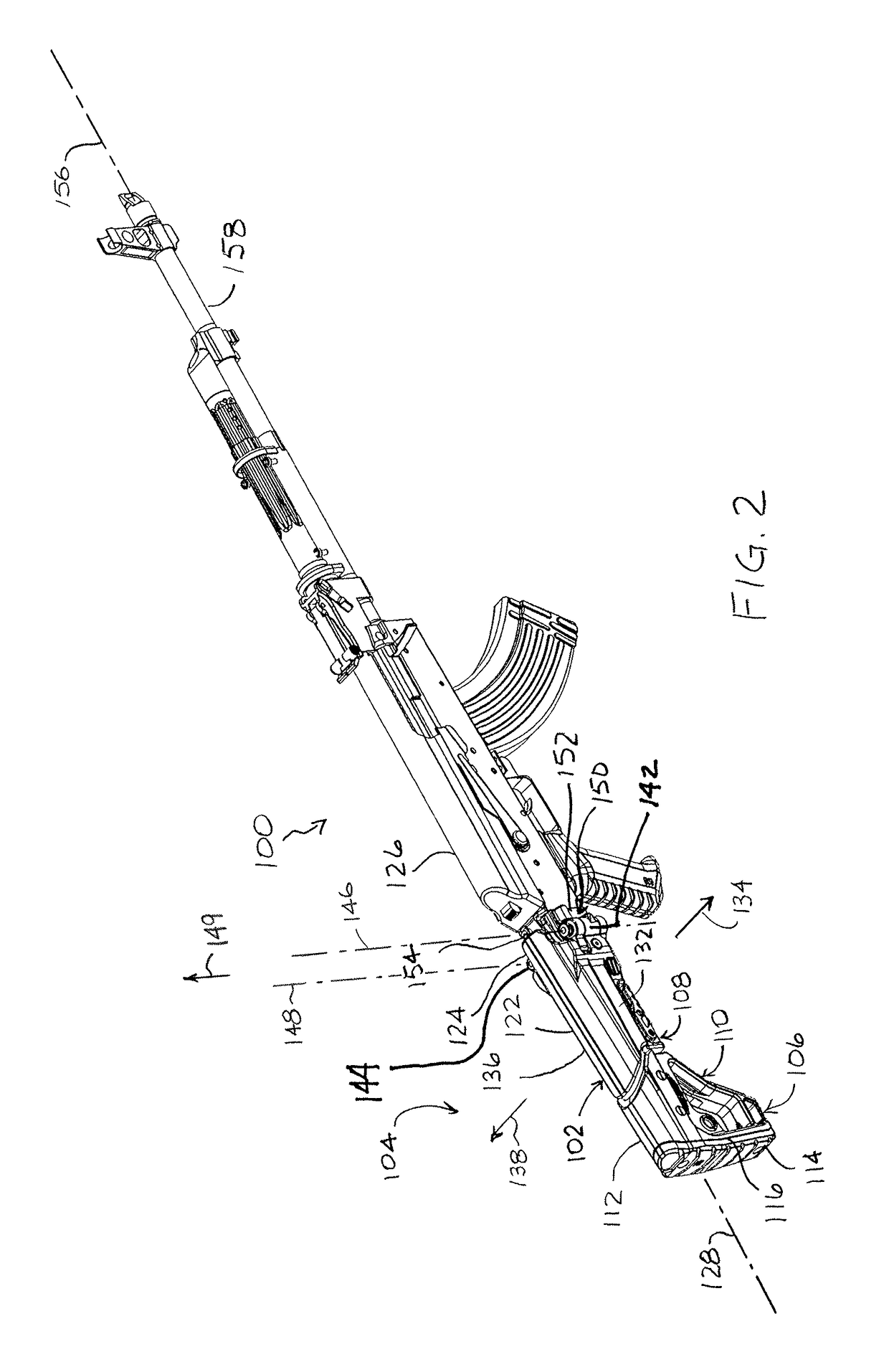 Adjustable length bi-directional folding stock for firearm