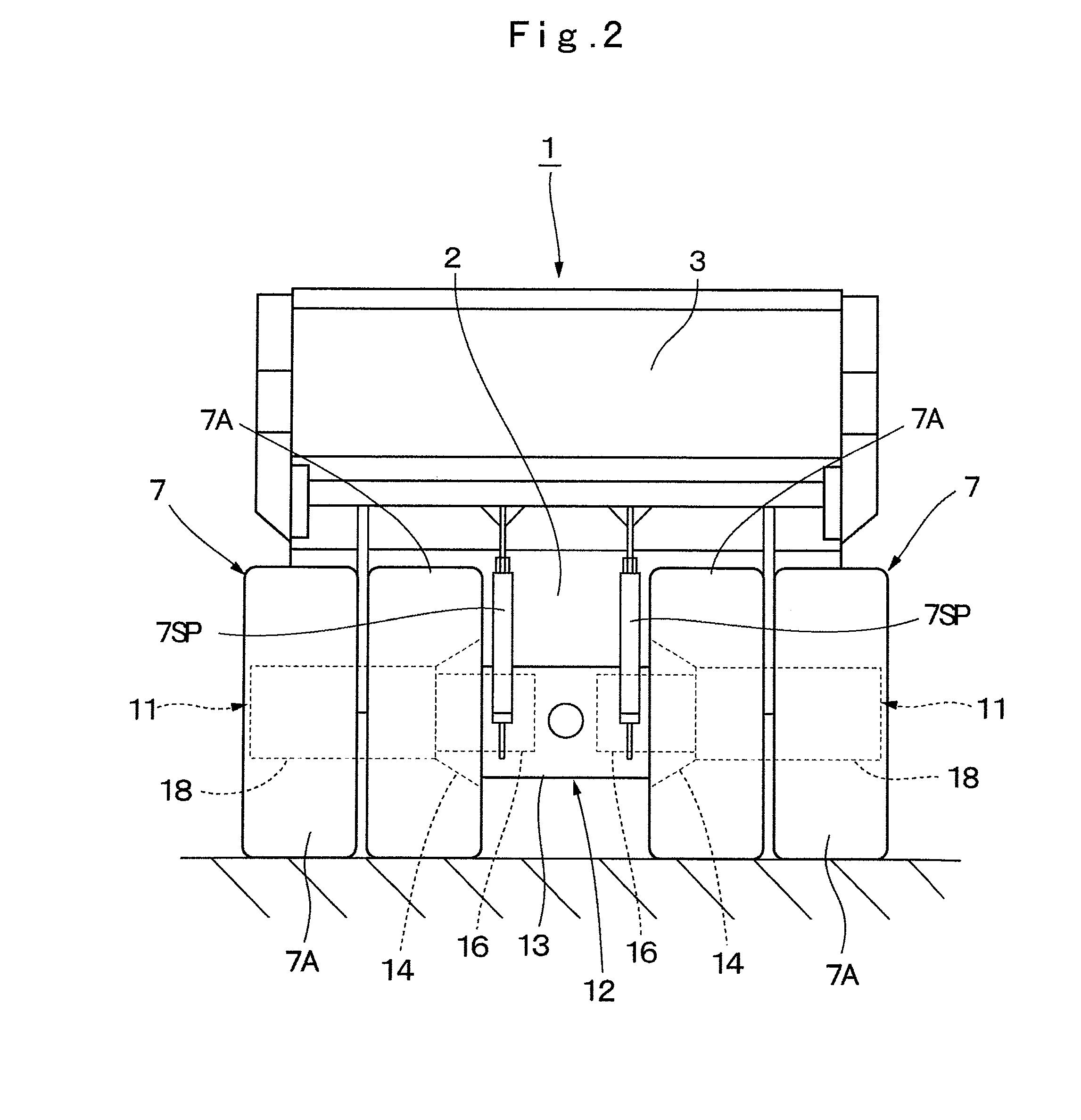 Travel drive device for dump truck