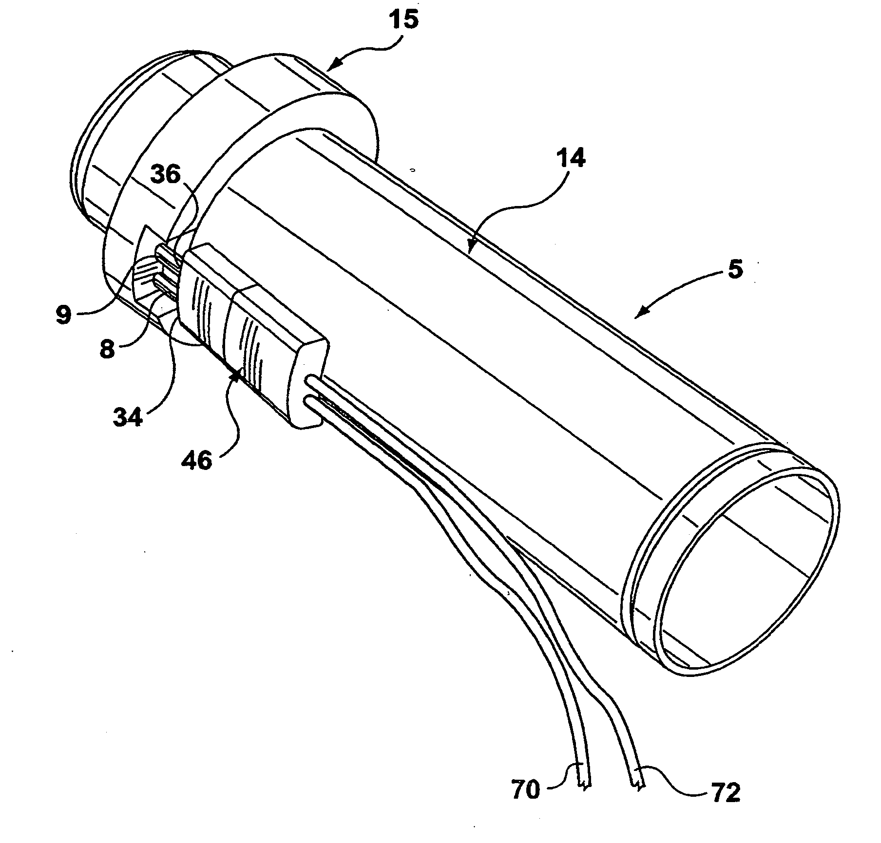 Electrical connector assembly for an arcuate surface in a high temperature environment and an associated method of use