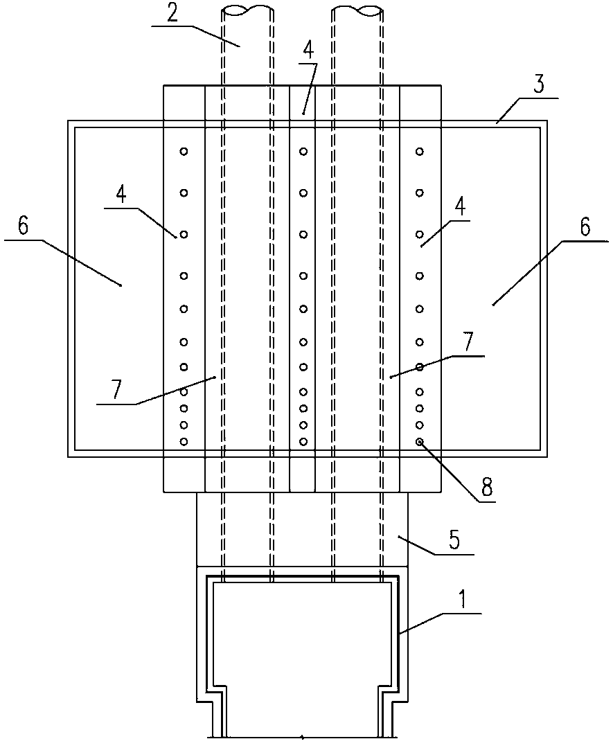 Foundation pit excavation supporting structure on near end well shield tunnel and construction method of foundation pit excavation supporting structure