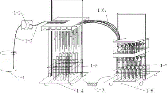 Batch transfer constant volume device of wet digestion type digestion solution and control module thereof