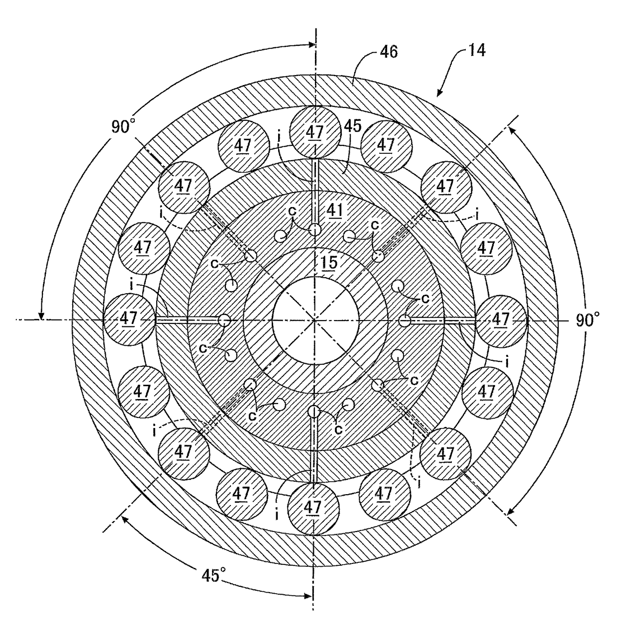 Bearing lubricating structure for gas turbine engine