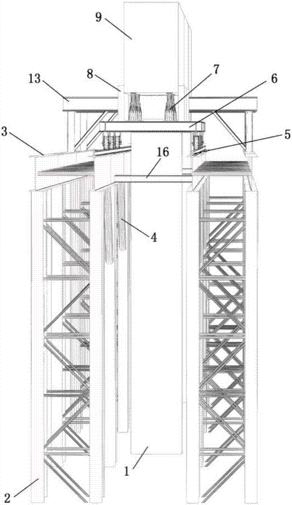 Steel box girder mounting method under clear height restricted condition