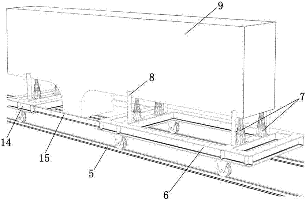 Steel box girder mounting method under clear height restricted condition