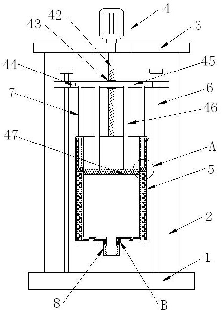 Hidden circulating water cooling structure of pastry extrusion equipment