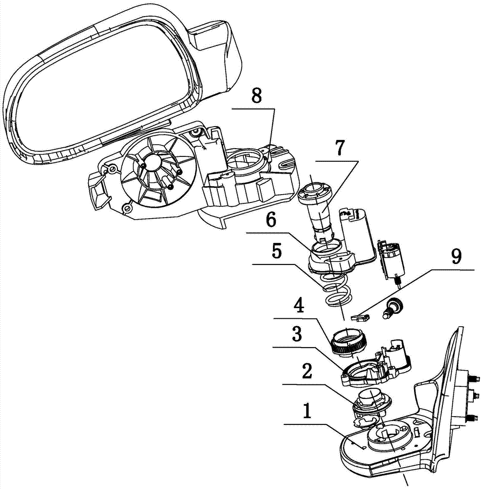 Motorized folding device for exterior rearview mirrors of automobiles