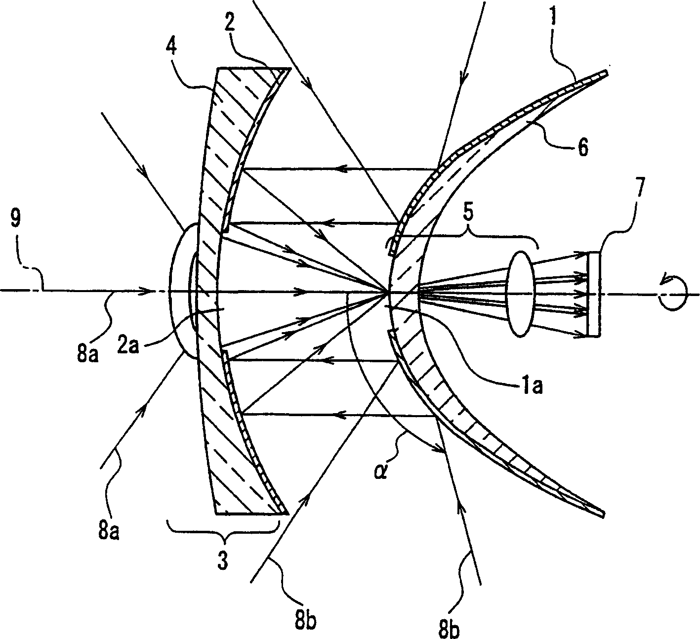 Wide-angle imaging optical system, and wide-angle imaging device, monitoring imaging device, on-vehicle imaging device, and projection device with the wide-angle imaging optical system