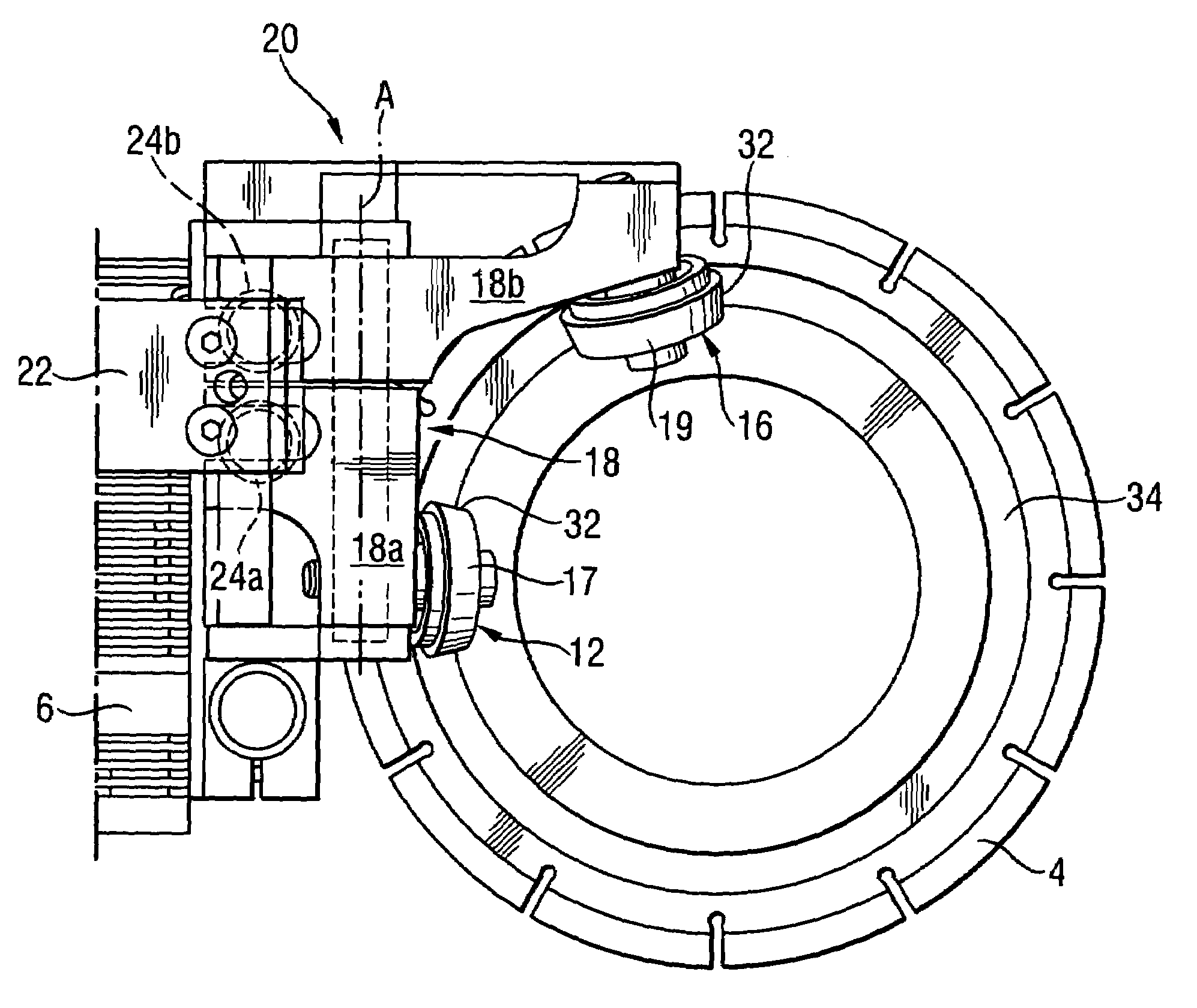 Power tool with an eccentrically driven working tool