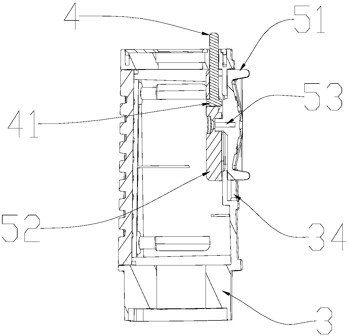 Locking structure of rotary cooker