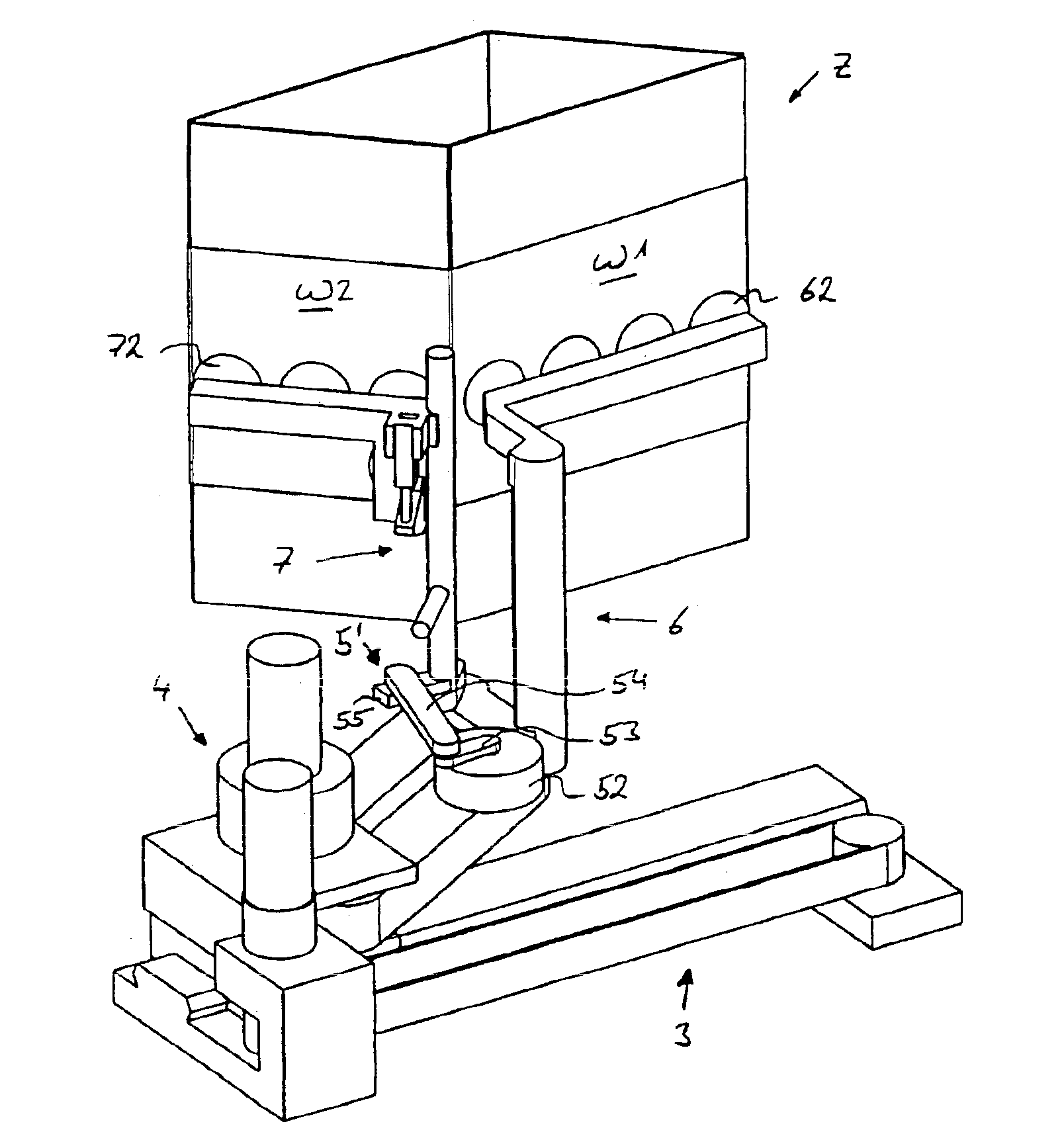 Apparatus for removing and erecting a folding-box blank