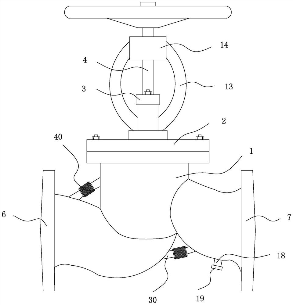 Backwash type stop valve