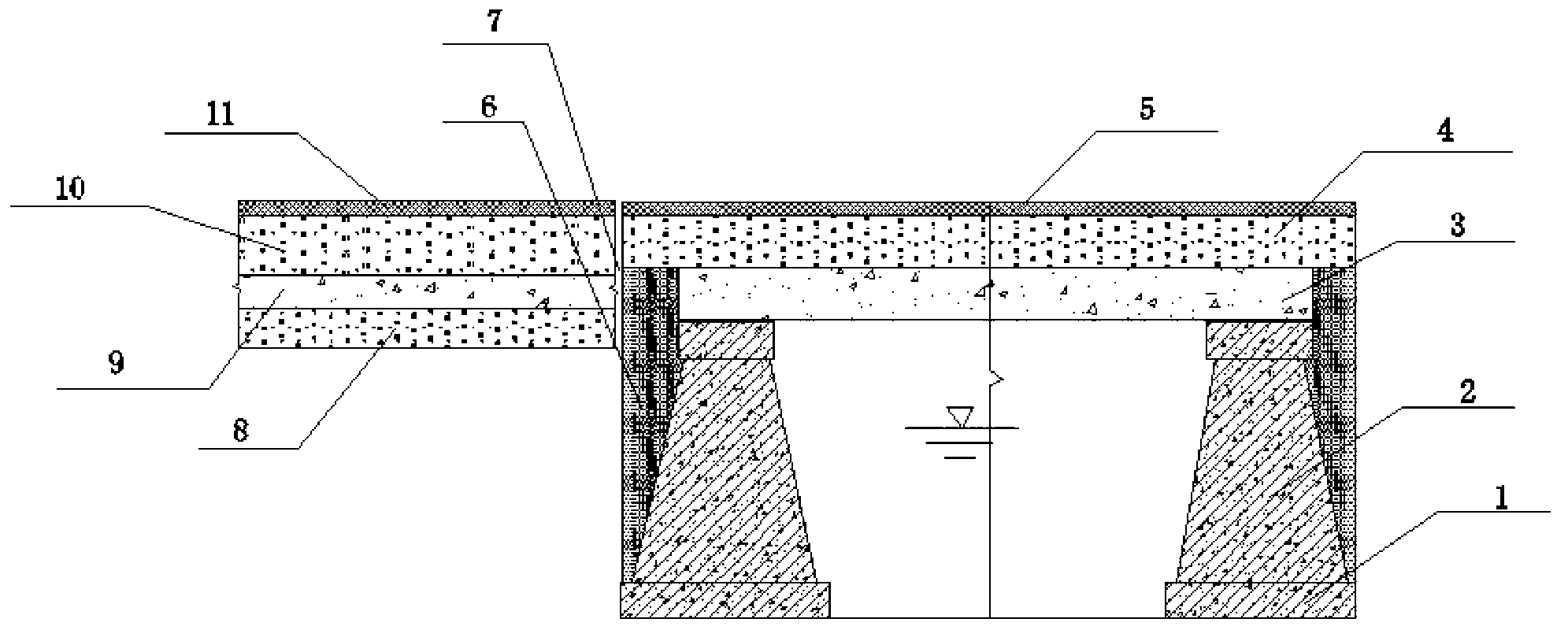 Road and bridge joint structure and method using structure for eliminating non-uniform settlement