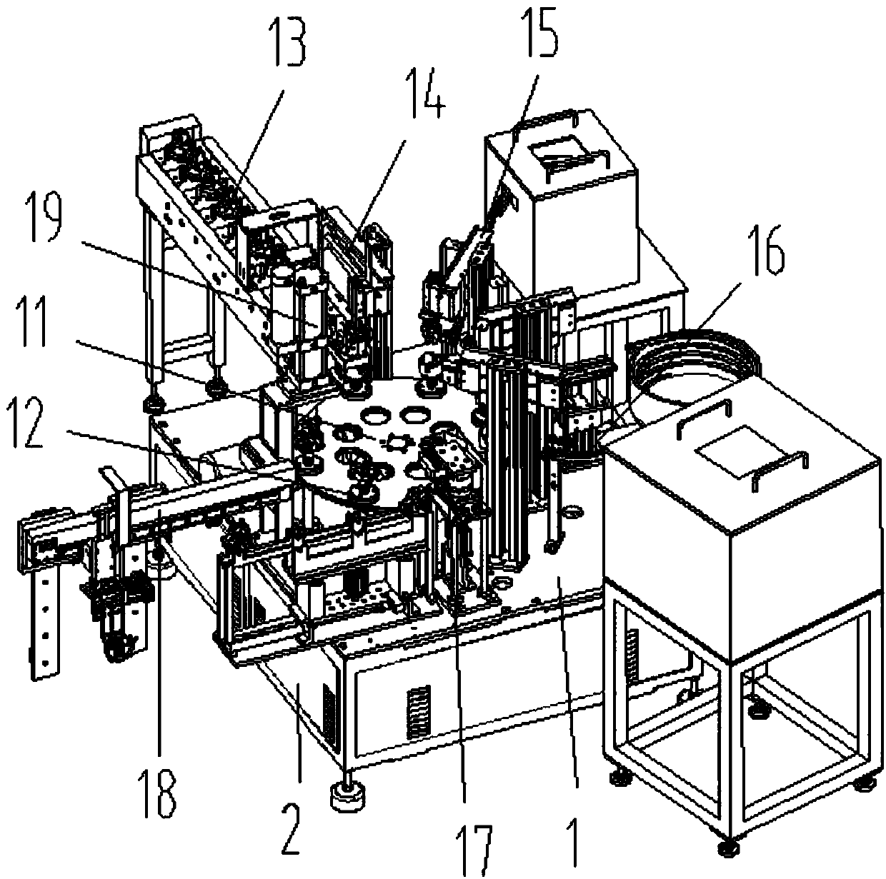 An automatic assembly mechanism for a gear oiler box
