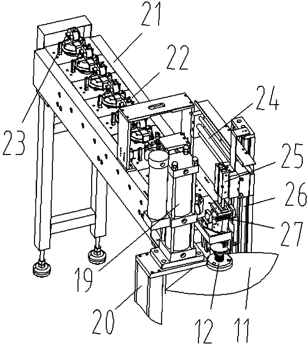 An automatic assembly mechanism for a gear oiler box