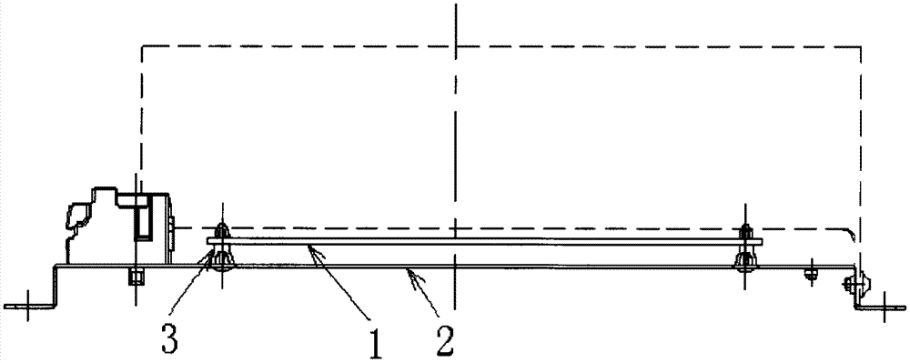 Quick connection type power source base board fixing structure