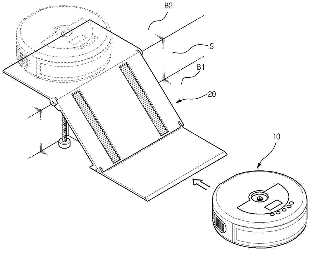 Step climbing device for moving robots