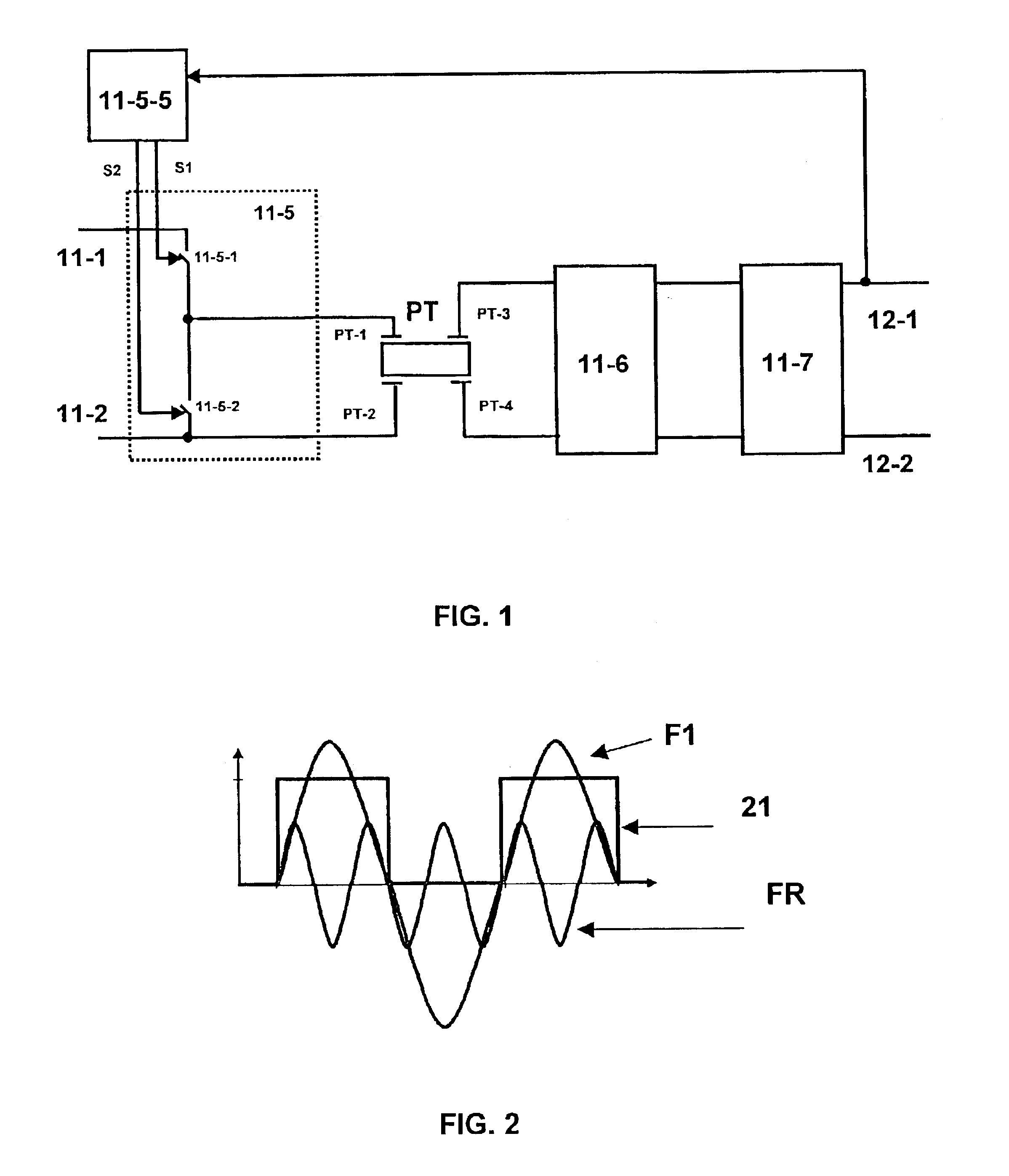 Switched power supply converter with a piezoelectric transformer