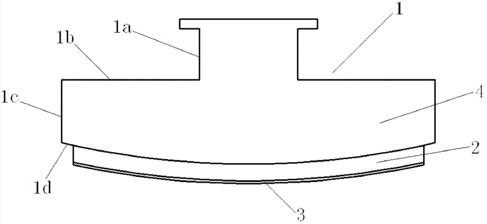 Resin mold used for molding glass plate by pressing outside furnace