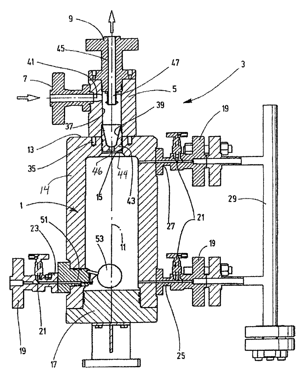 Apparatus for conditioning of gases