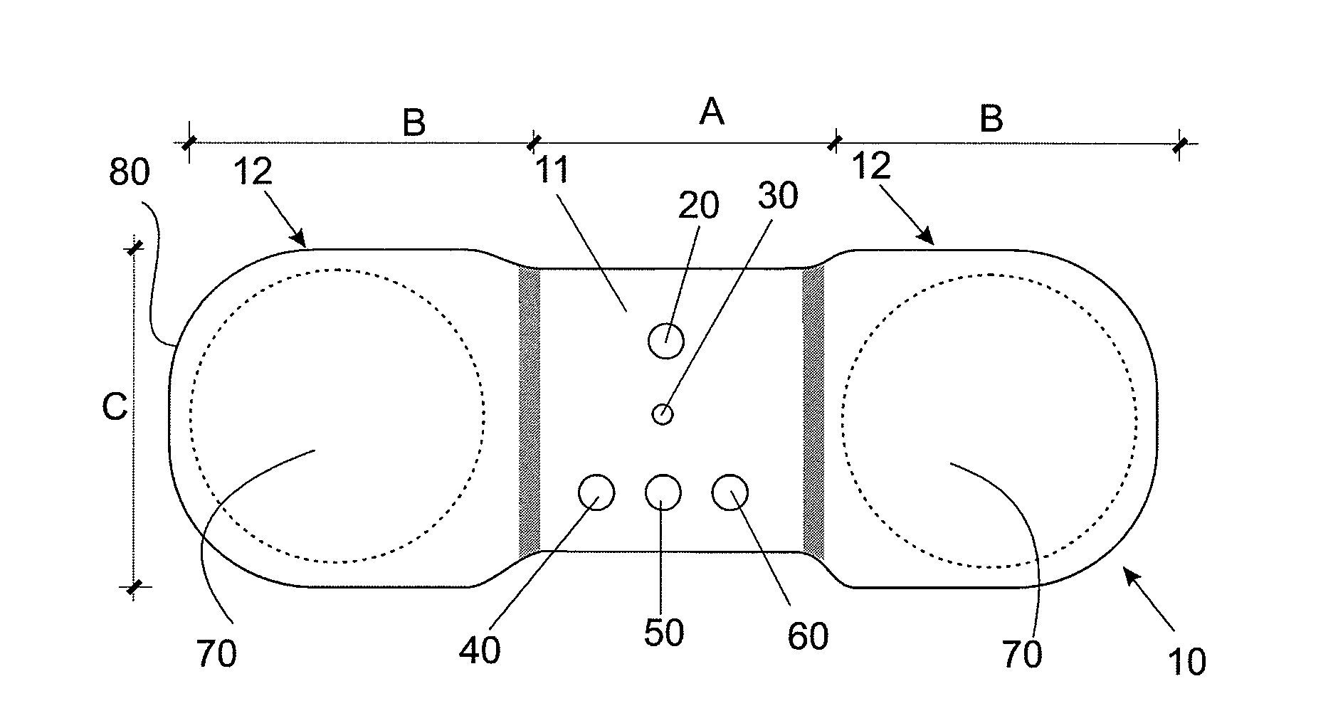 Assembly arrangement for bandage holding a transcutaneous electrical nerve stimulation device