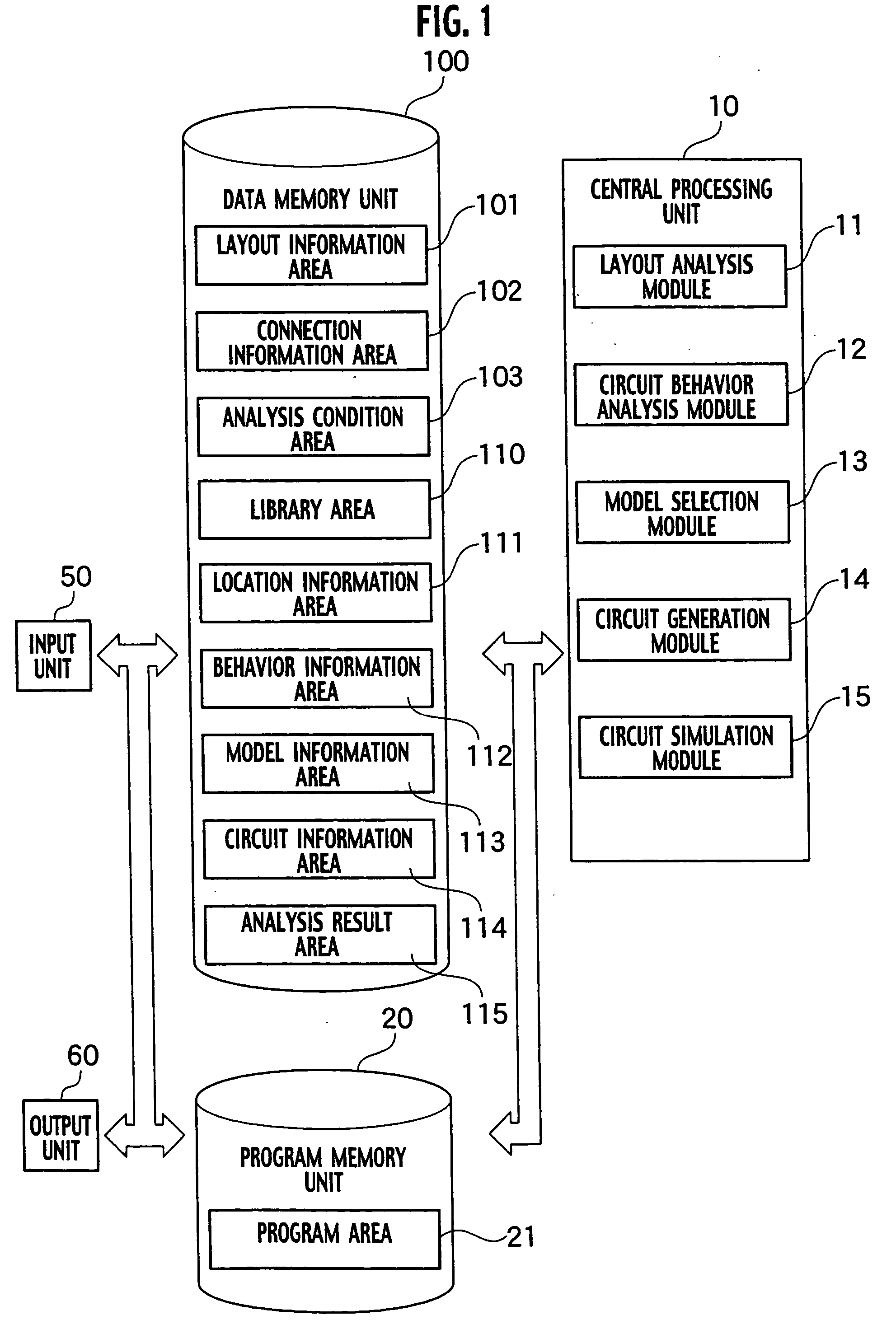 Circuit simulation system with simulation models assigned based on layout information and connection information