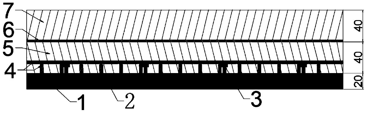 Steel-PVA fiber toughness concrete combined bridge deck structure and construction method thereof