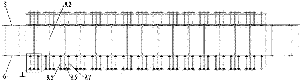 A transmission device for a synthetic rubber drying box