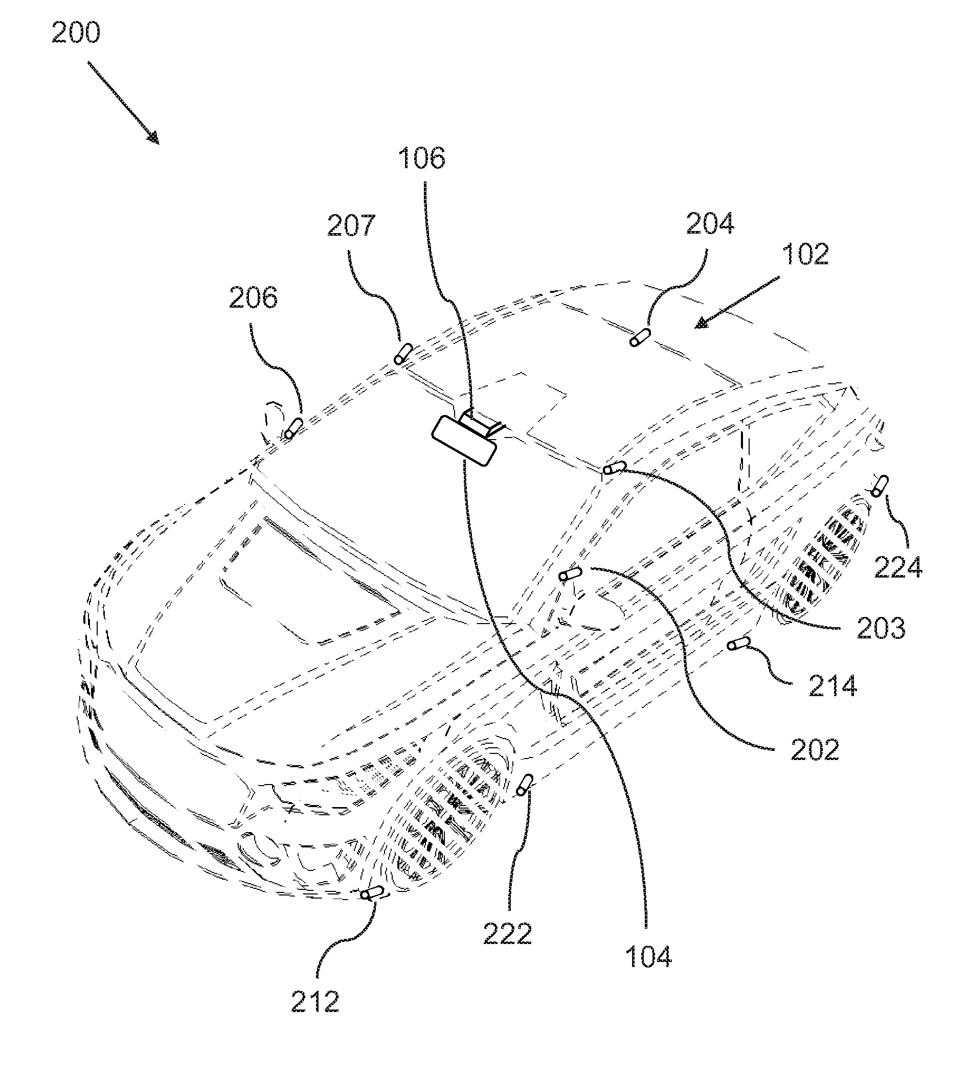 Panoramic view blind spot eliminator system and method