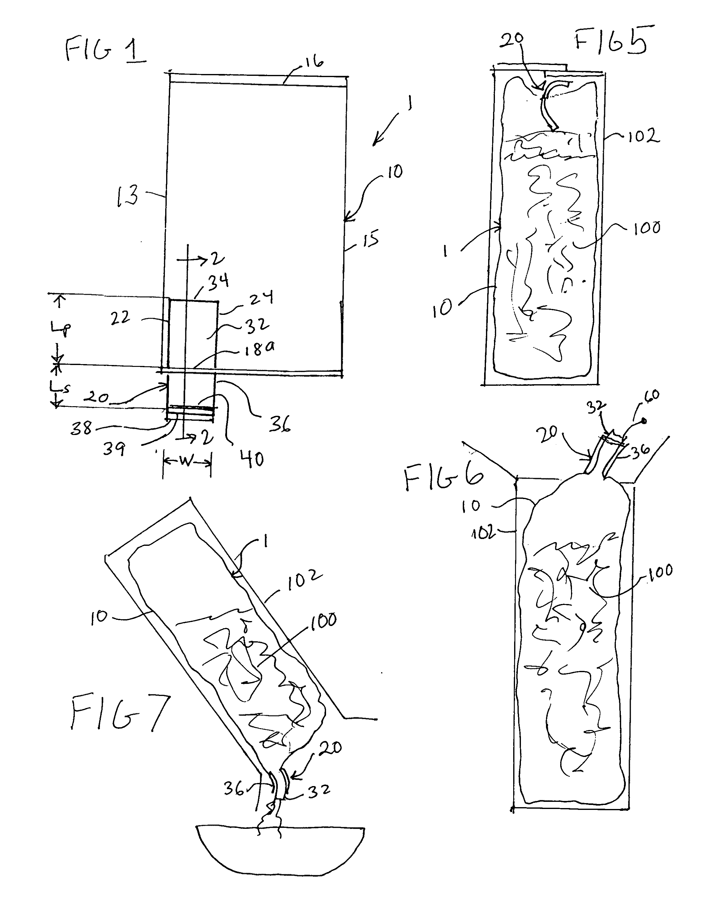 Package with resealable flexible spout