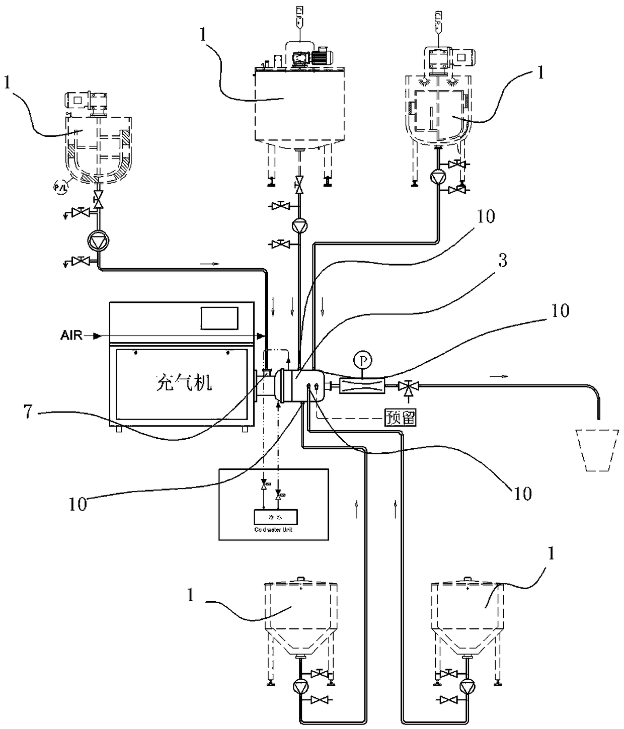 Material inflation method and device