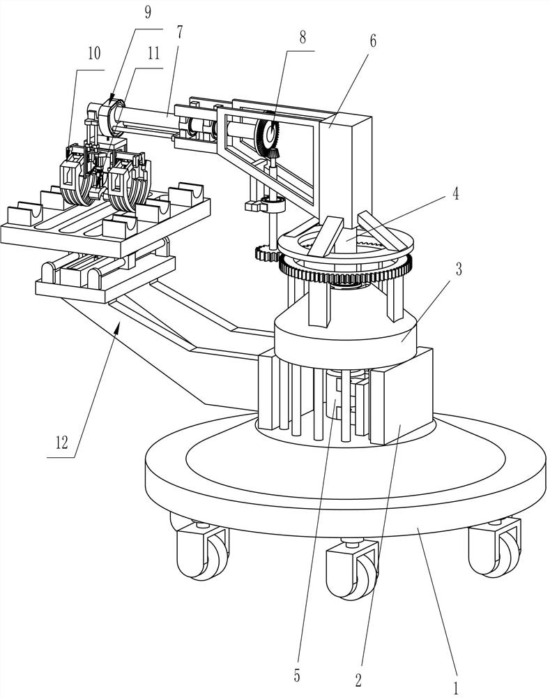 Non-contact delivering device for medical instrument