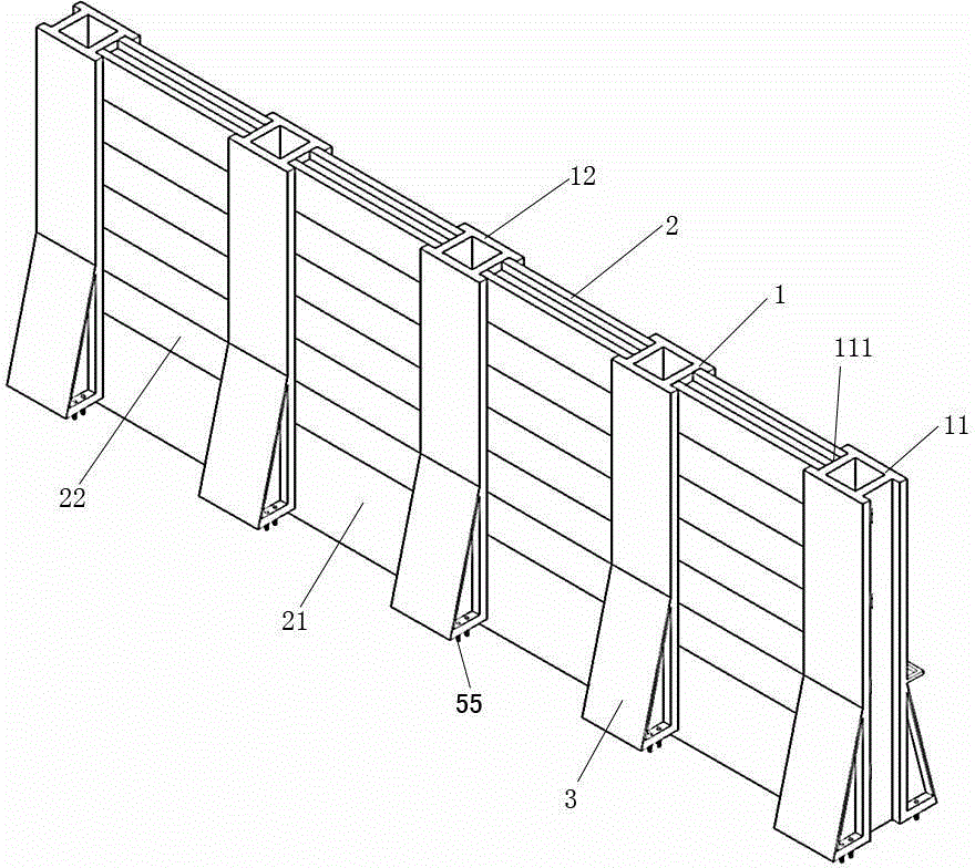Assembled movable anti-flood wall