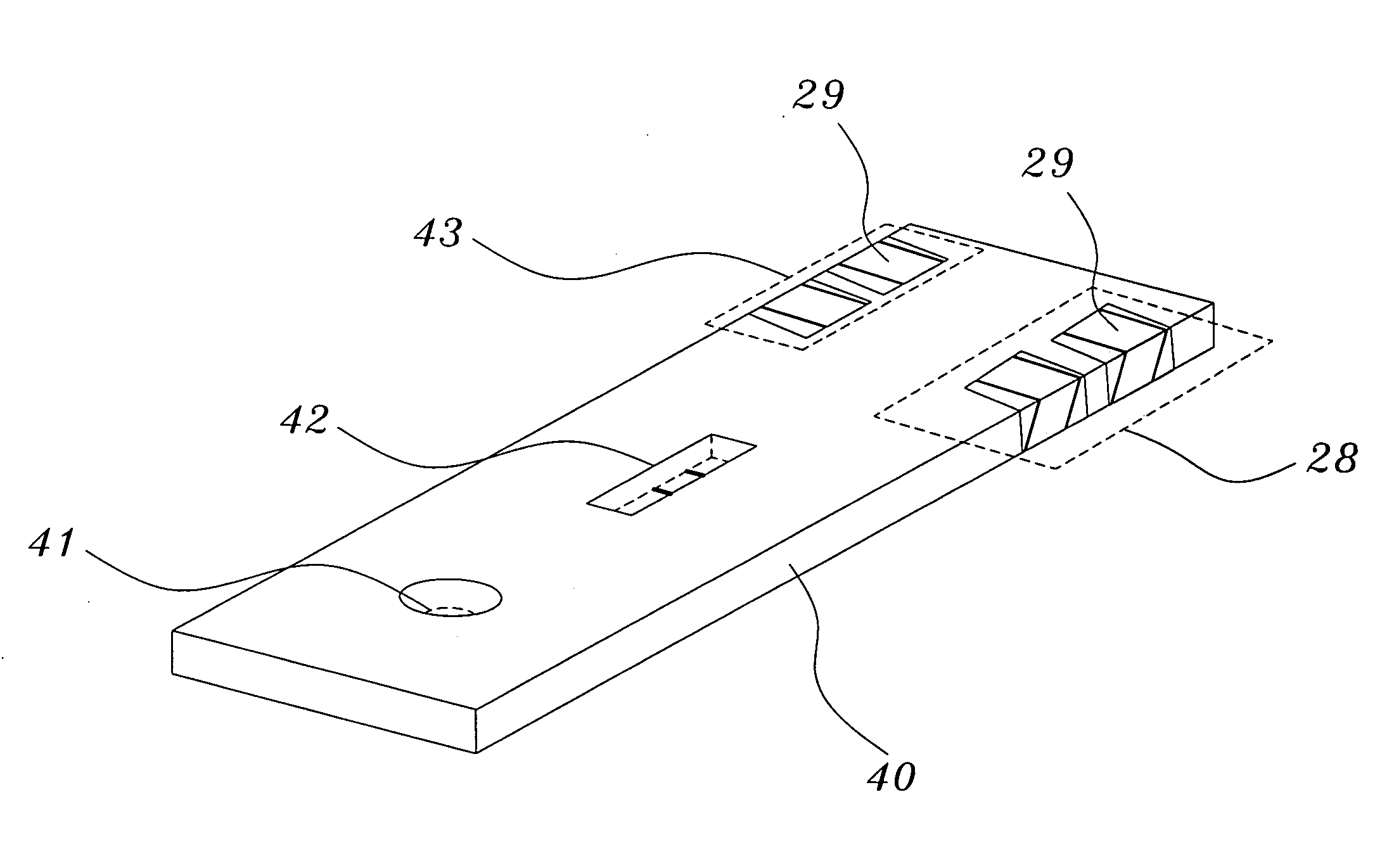 Test strip with optical identification patterns and test instrument using the same