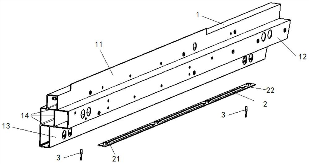 Threshold beam structure of fuel cell hydrogen energy automobile