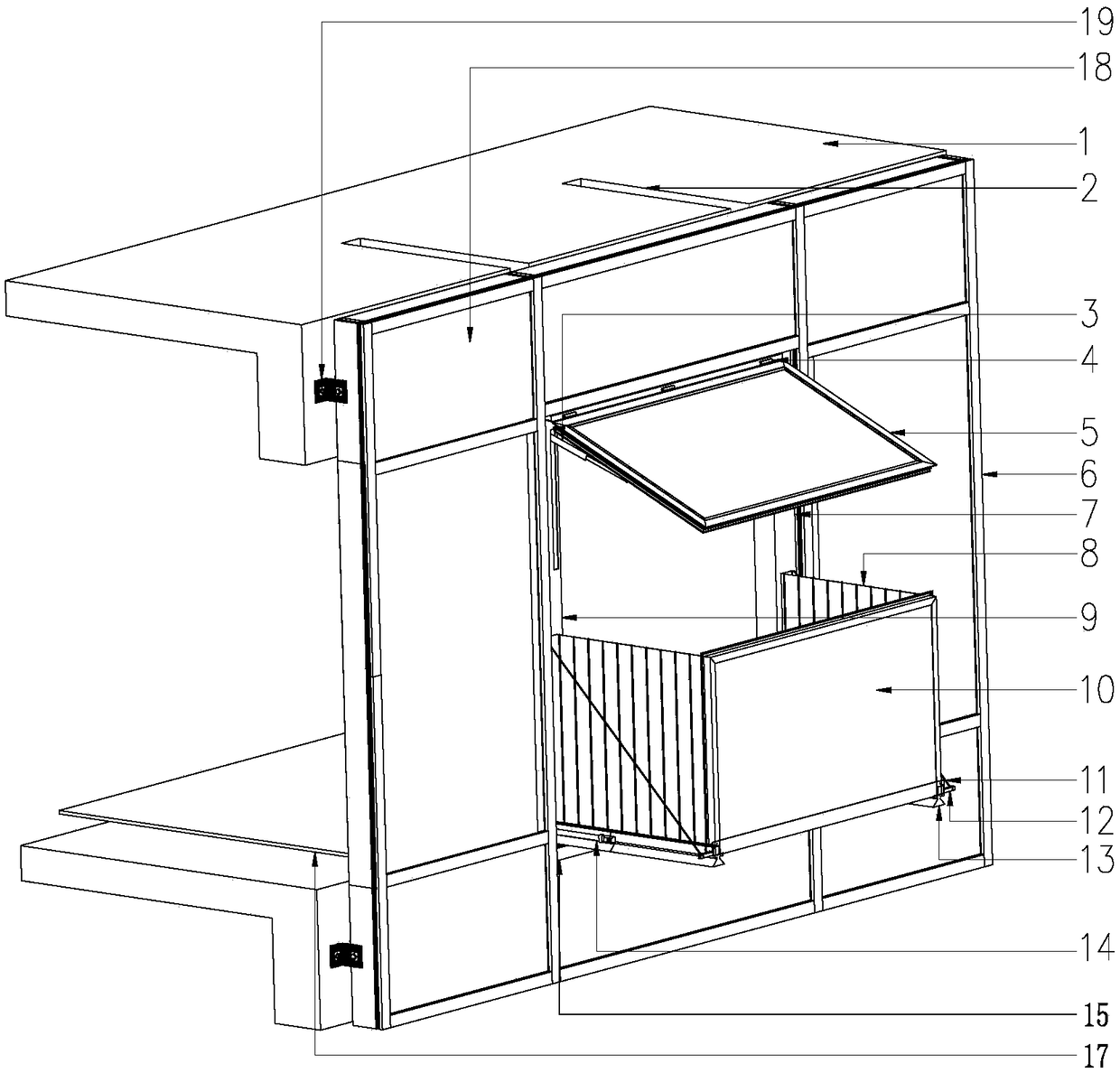 A Curtain Wall Drawer Balcony System