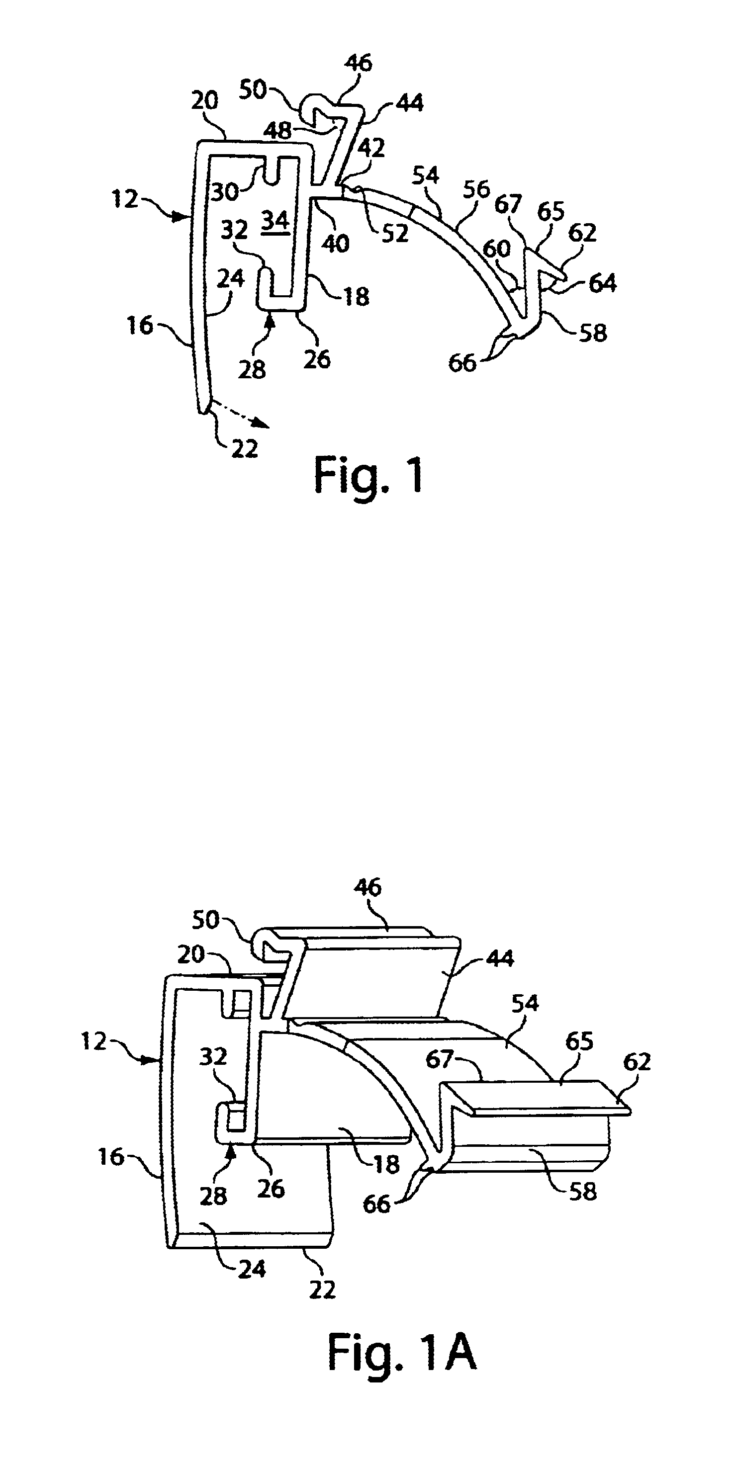 Snap frame arrangement