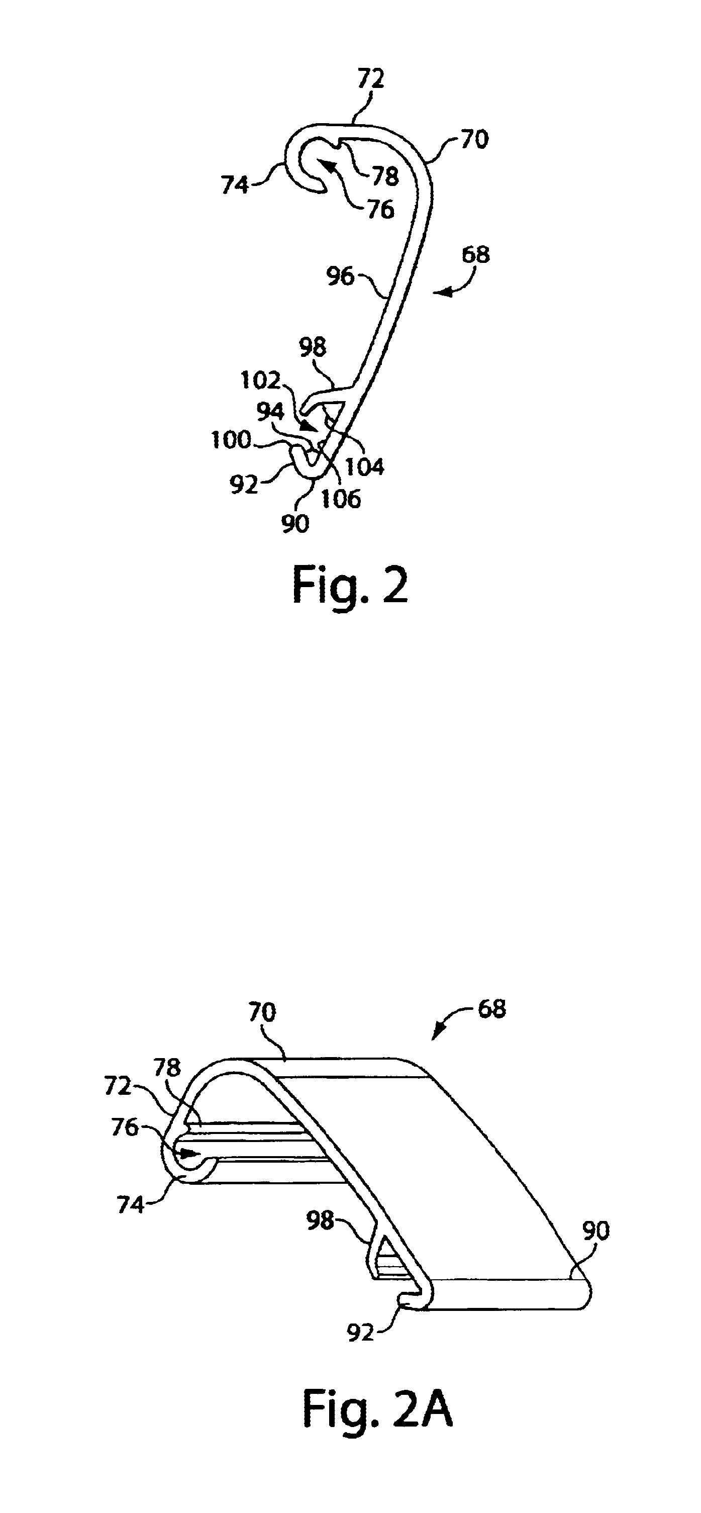 Snap frame arrangement