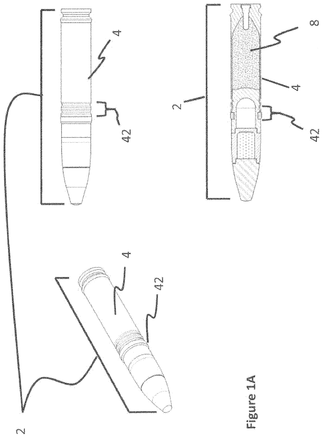 Mid-body marking projectile