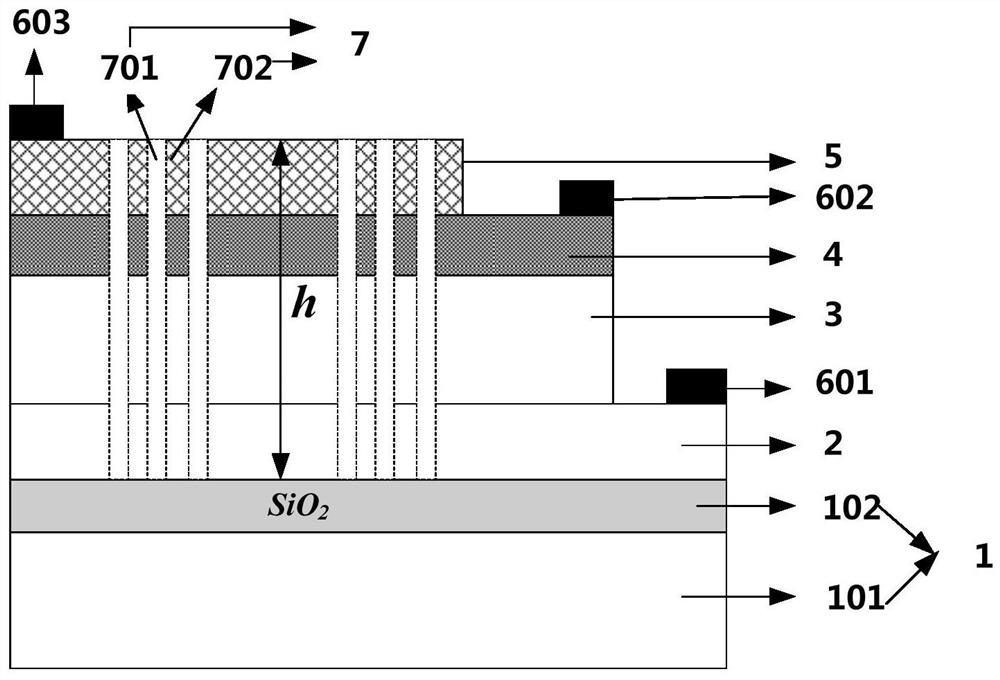 Preparation method of side incidence type SOI-based Si/SiGe HPT with photonic crystal structure