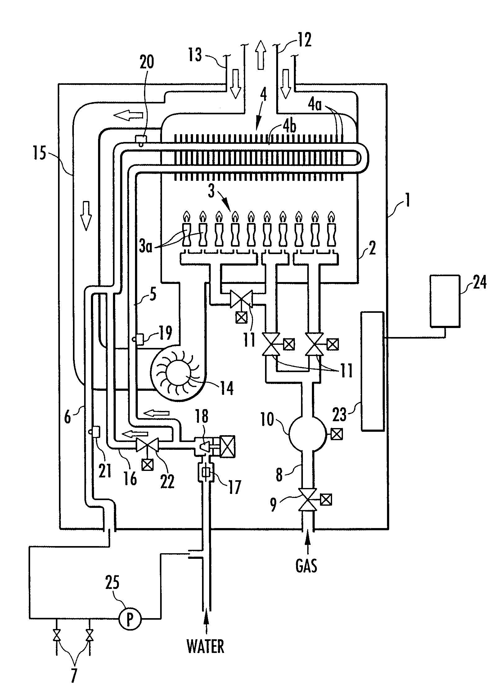 Circulation type hot water supply device