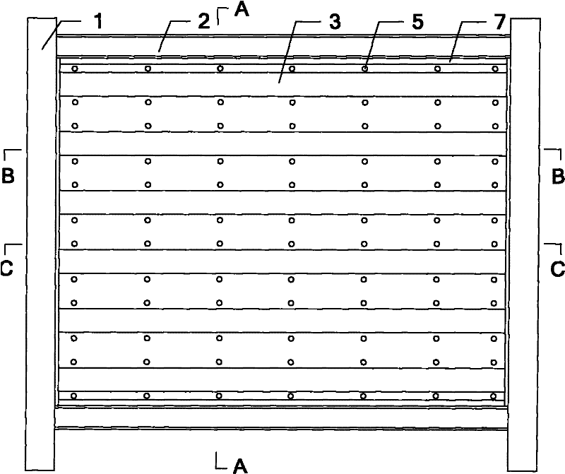 Shear wall composed of multilayer steel plates