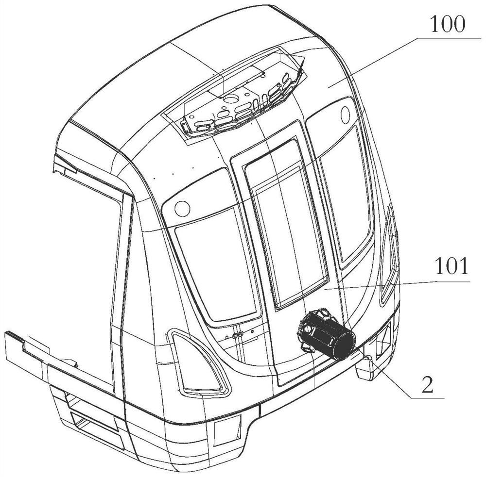 Urban rail transit vehicle tunnel and clearance detection device