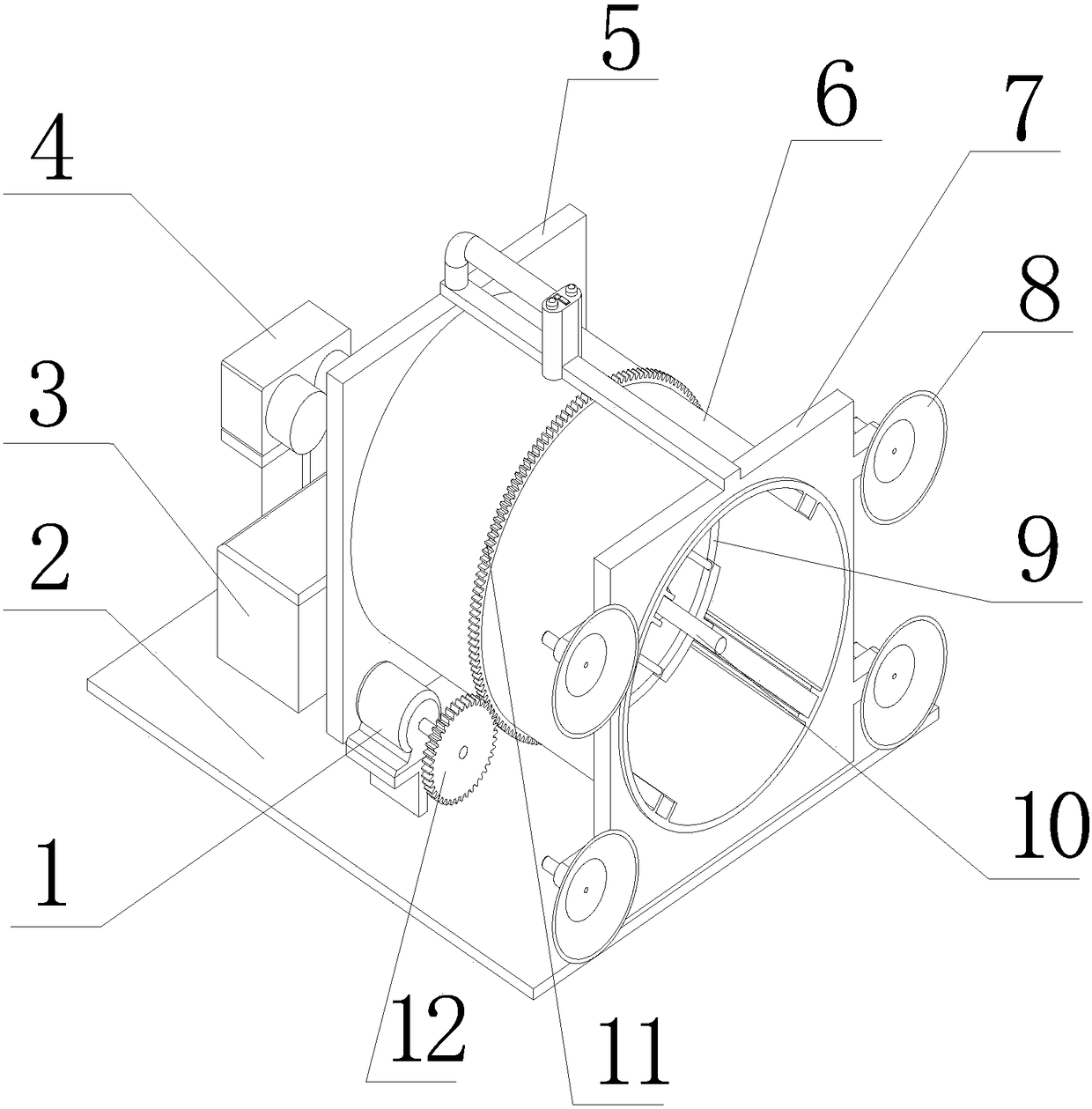 A method and device for automatic positioning and pointing of a concrete rebound tester