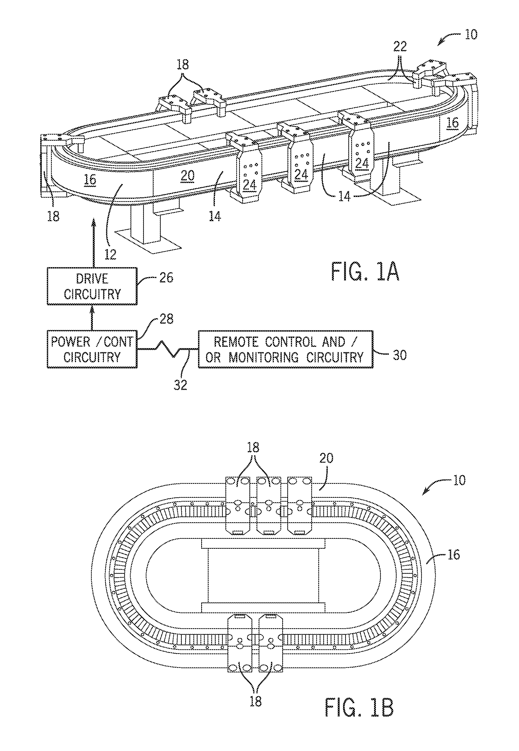 Controlled motion system having an improved track configuration